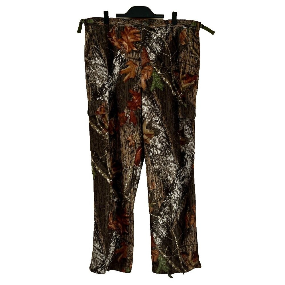 Cabela's Camo Cargo Outdoor Pants Hunting Camping Mens Mossy Oak Break Up sz XL